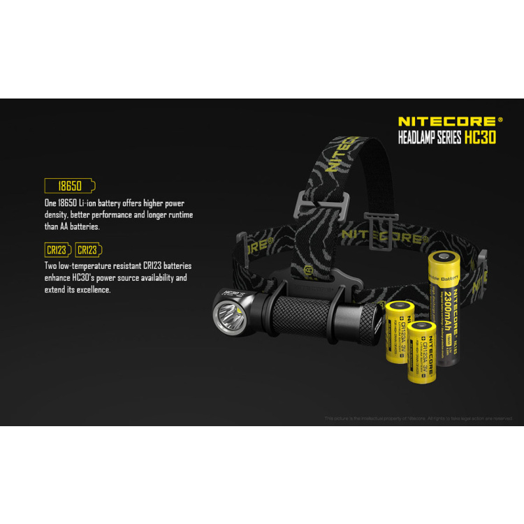 Headlamp HC30SET, Nitecore, 1000 lm