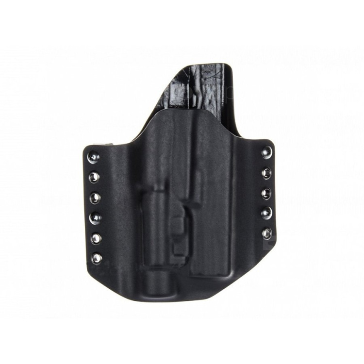 Kydex holster for Glock 17 + TLR-7A, outer, right side, full swtg, black,  loop 45 mm, RH Holsters