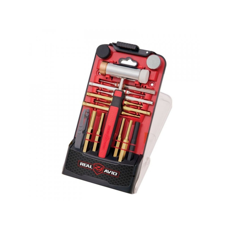 Sada mosazných průbojníků Accu-Punch Hammer &amp; Pin Punch set, Real Avid - Mosazný průbojník (vyrážeč), Real Avid
