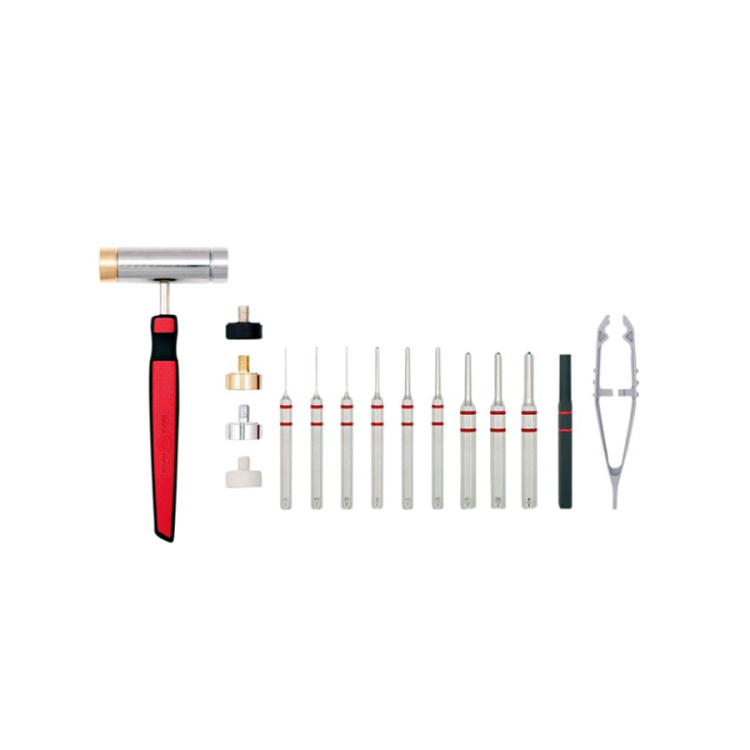 Sada mosazných průbojníků Accu-Punch Hammer &amp; Pin Punch set, Real Avid - Mosazný průbojník (vyrážeč), Real Avid