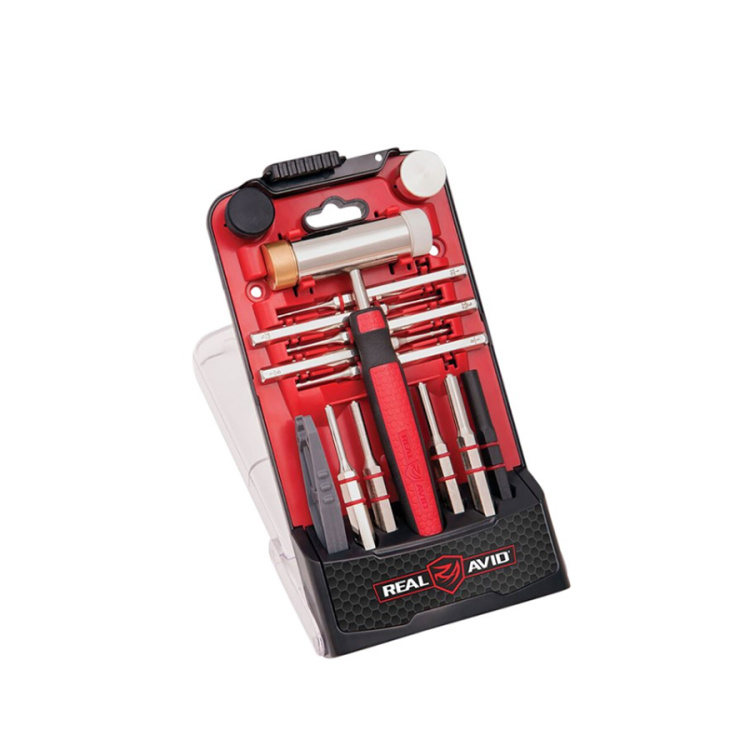 Sada mosazných průbojníků Accu-Punch Hammer &amp; Pin Punch set, Real Avid - Mosazný průbojník (vyrážeč), Real Avid