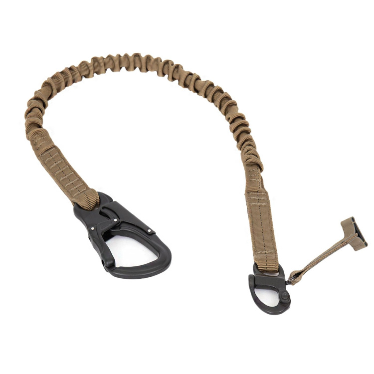 Personal Retention Lanyard with TANGO SHK Carabiner Clip, Warrior, Coyote