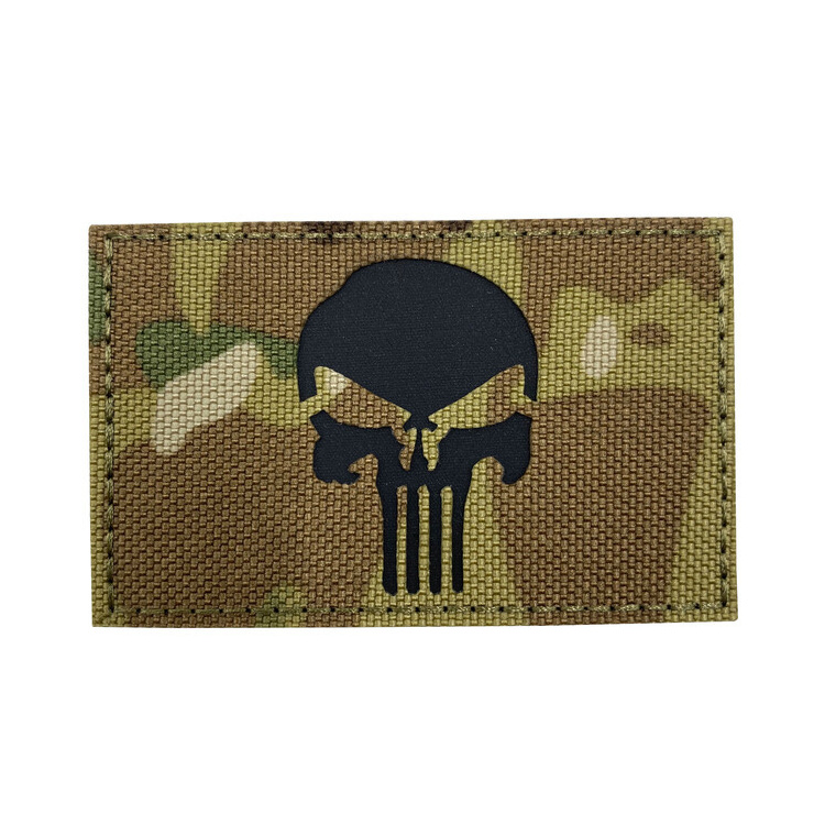 Reflective patch Punisher, Multicam