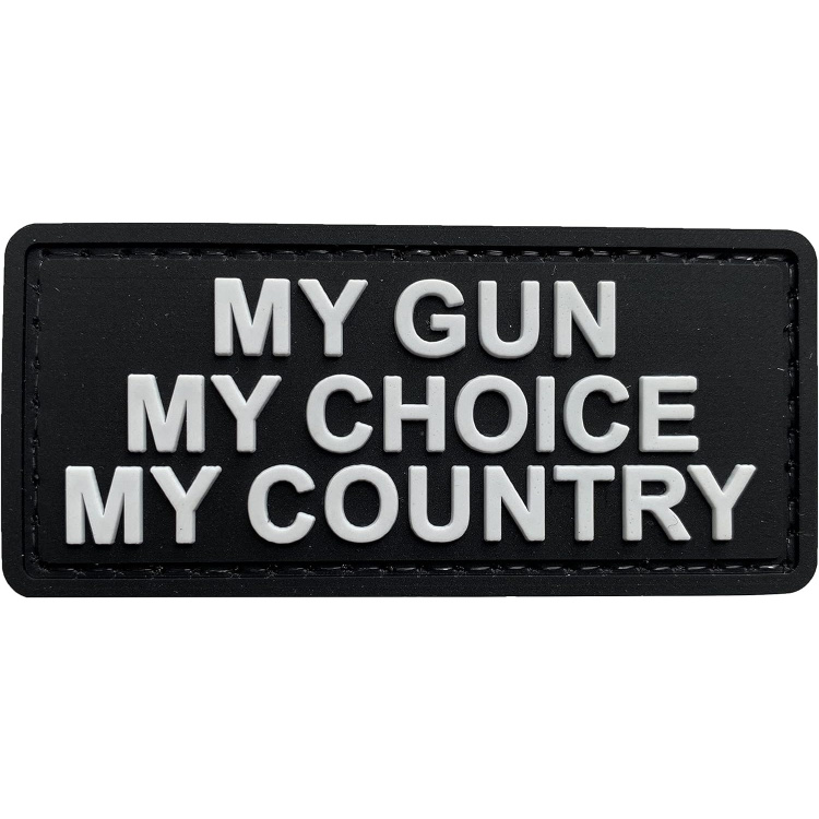 PVC patch My Gun, My Choice, My Country, Black