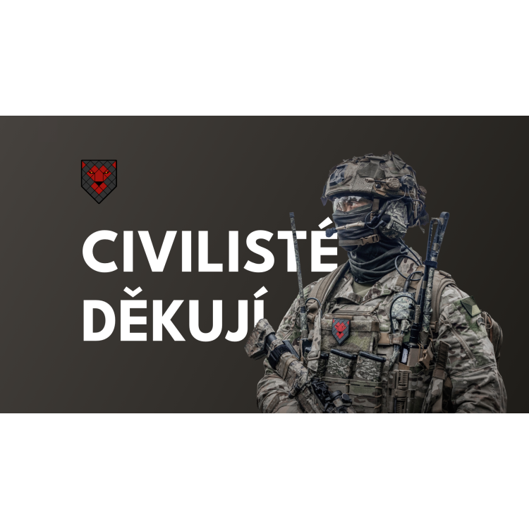 PVC nášivka Civilisté děkují