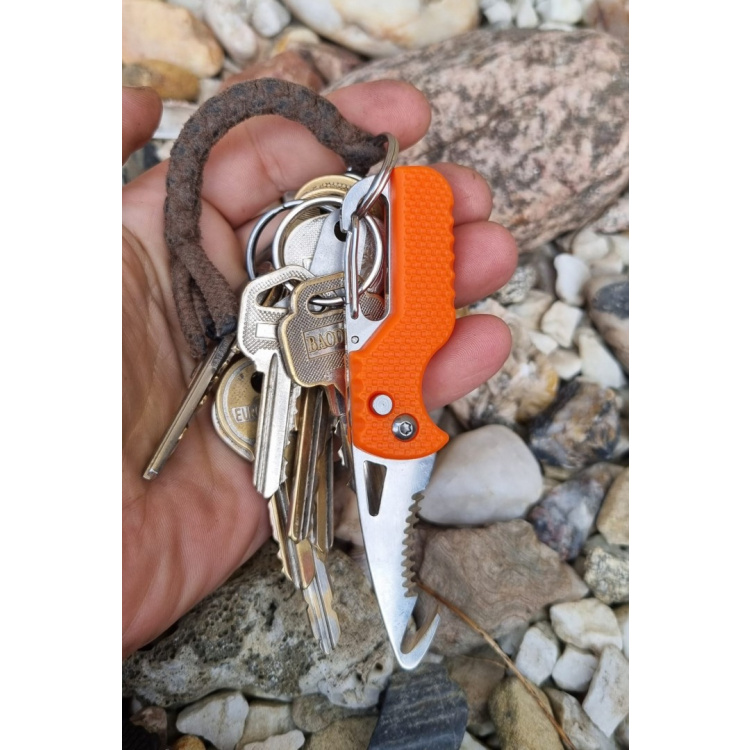 Rescue Multitool Keychain, Dachs Knives, orange
