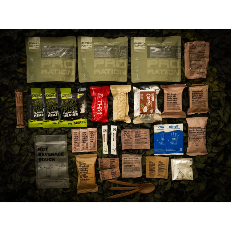 Ultimate Tactical Ration MRE, Full Day, Pro Ration by Adventure Menu - Full Day Menu Vege