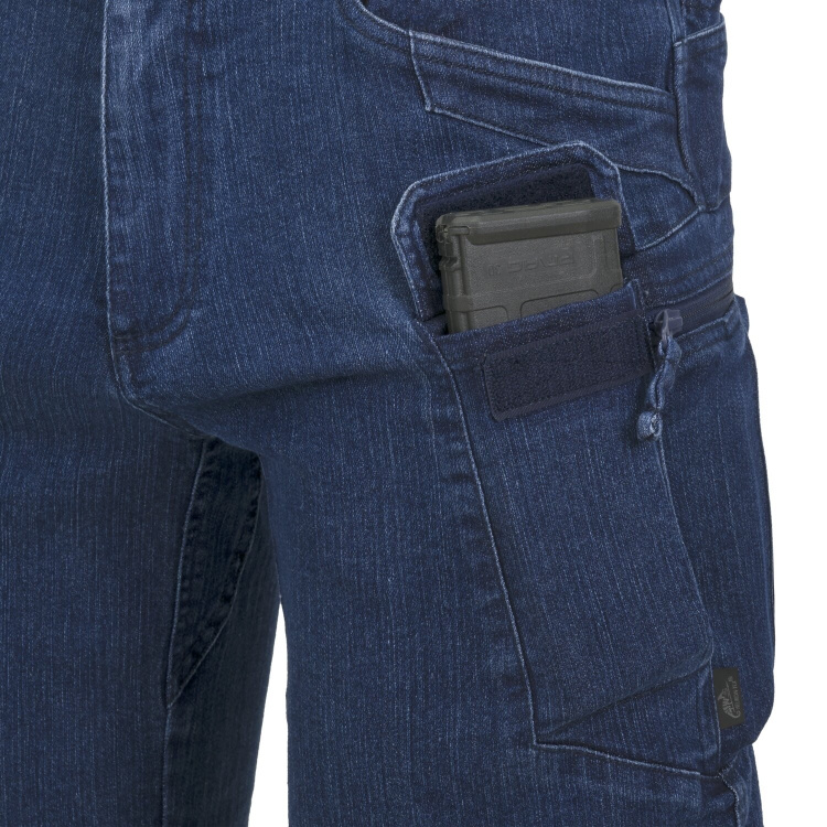 Kalhoty Urban Tactical Pants - Denim Stretch, Helikon, Marine Blue