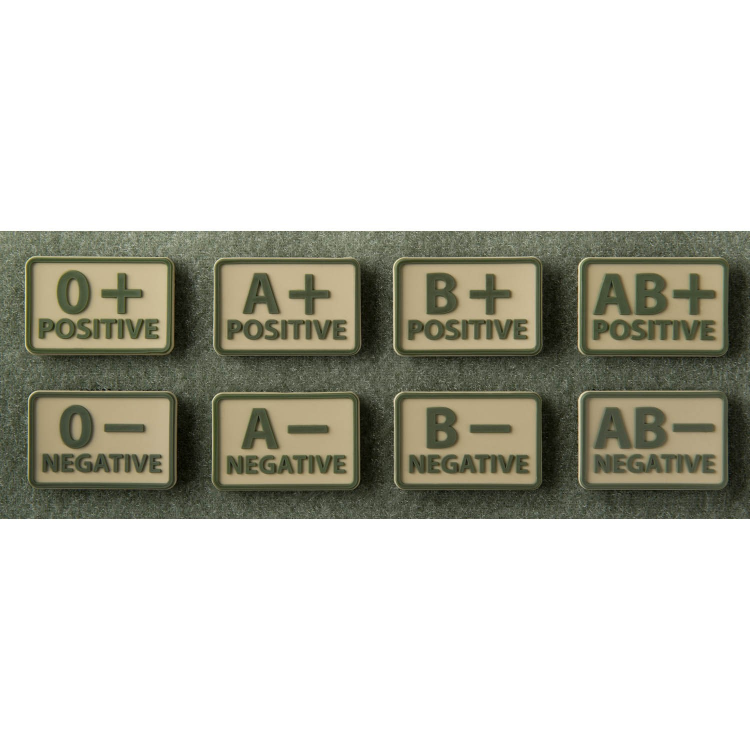 PVC Blood Type Patch, 2pcs, Helikon