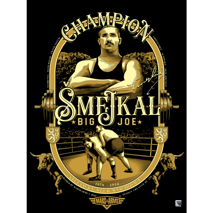 T-shirt Josef Šmejkal Goliáš, Mars &amp; Arms, black