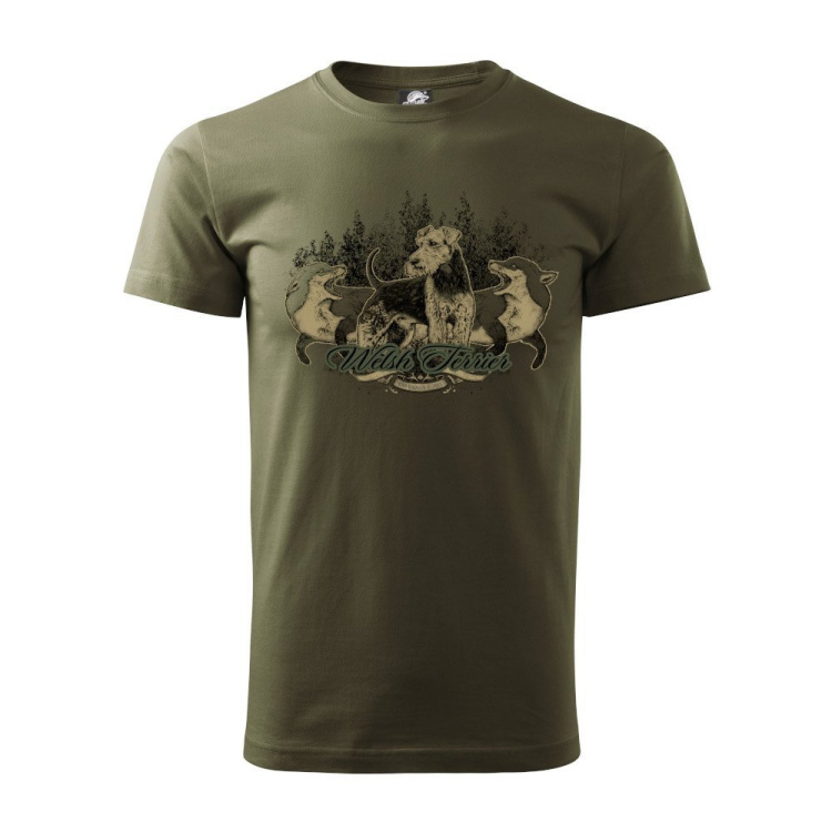 Hunting T-Shirt Welsh Terrier , Mars &amp; Arms