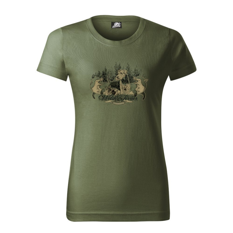 Hunting T-Shirt Welsh Terrier, Mars &amp; Arms, women's