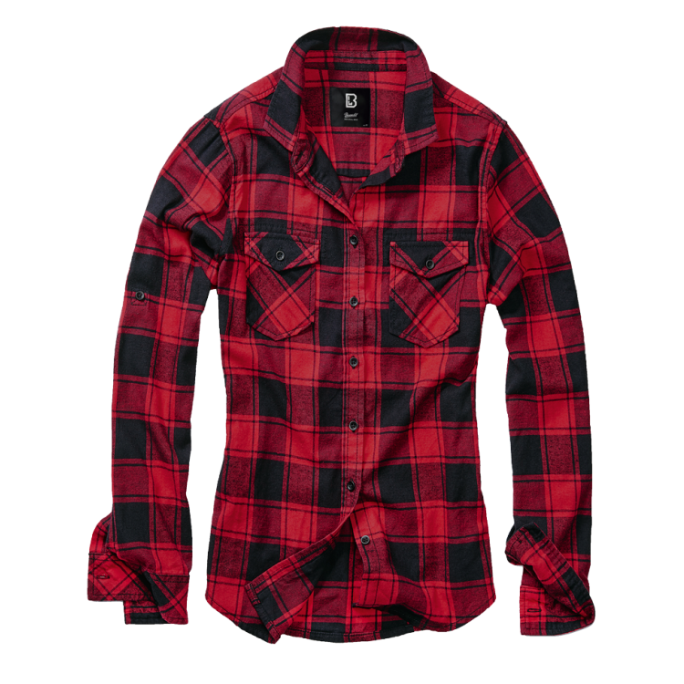 Women's Amy Shirt, Brandit, Red-Black