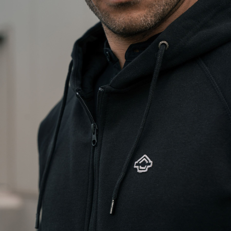 Phaeton Hood Zip Sweater, Pentagon