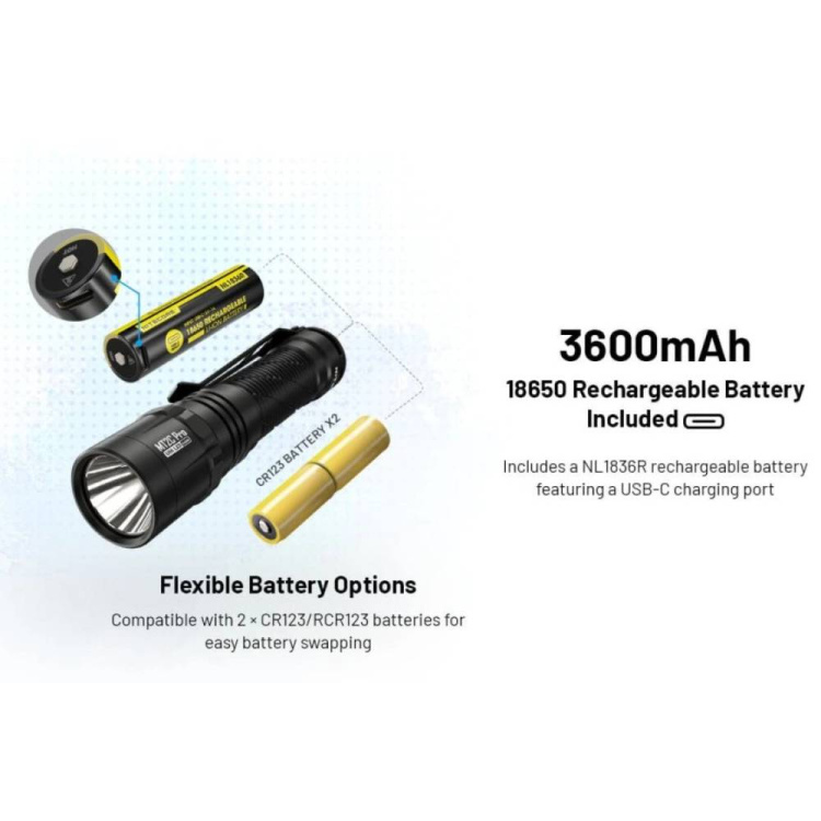 Taktická svítilna MT2C PRO, 1800lm, Nitecore