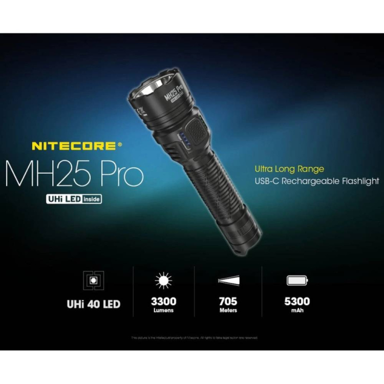 Taktická svítilna MH25 Pro, Nitecore