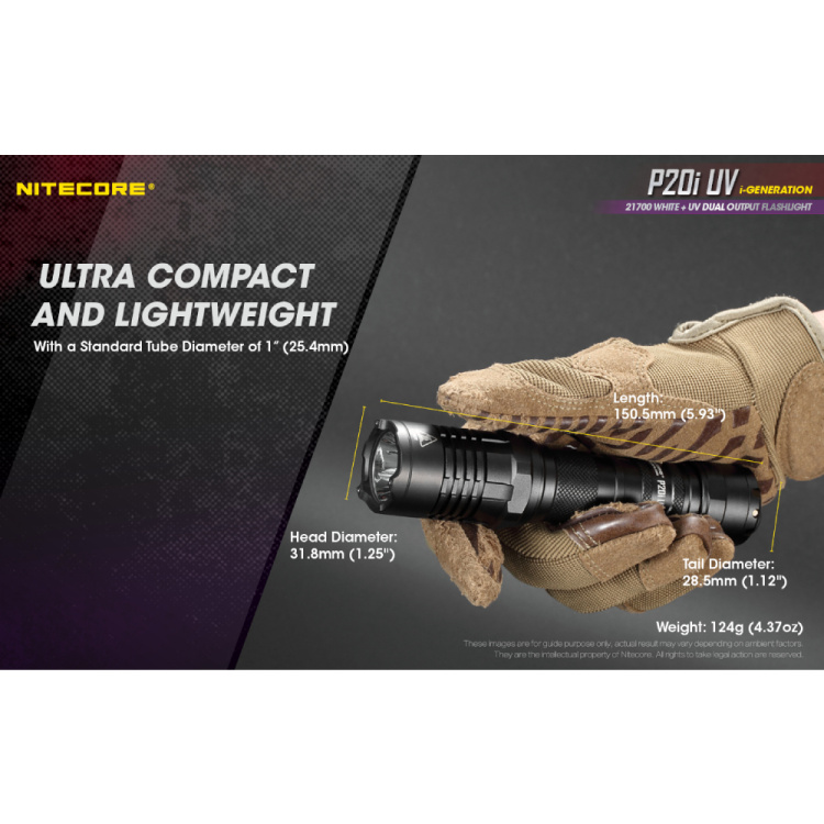 Taktická svítilna P20i UV,1800 lm, Nitecore