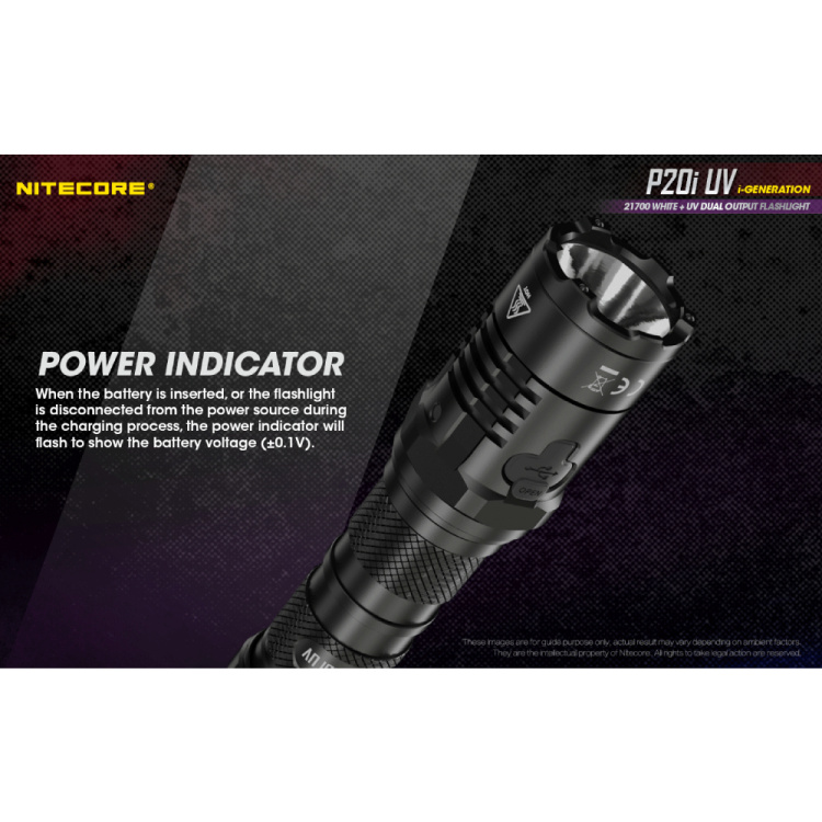 Taktická svítilna P20i UV,1800 lm, Nitecore
