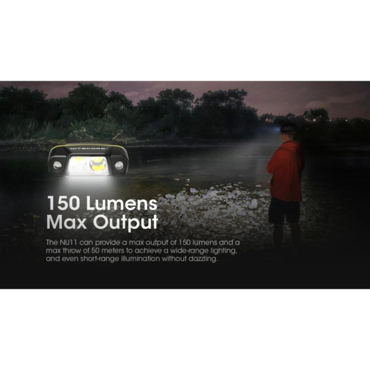 Svítilna s klipem NU11, 150 lm, Nitecore