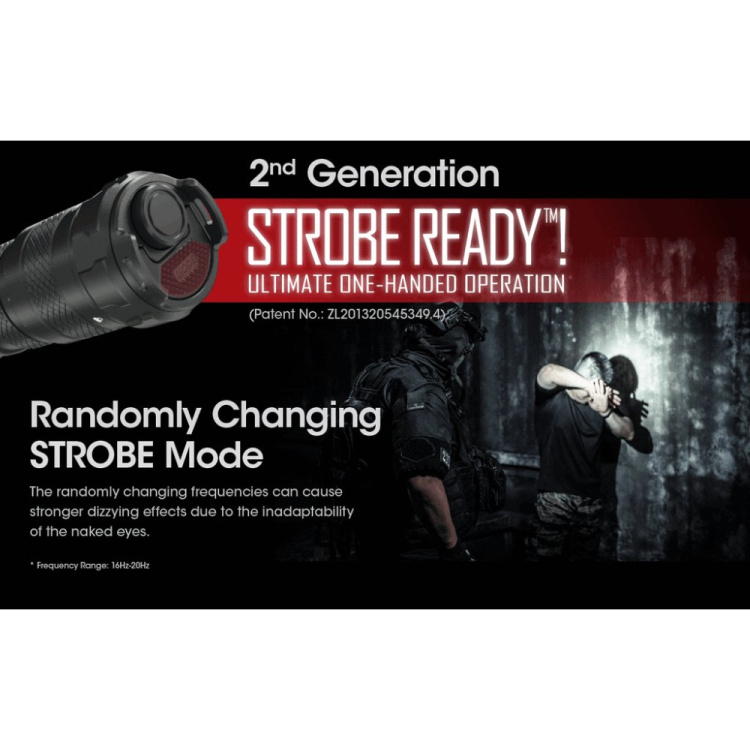 SRT6i Tactical LED Flashlight with Rotary Ring, 2100 lm, Nitecore