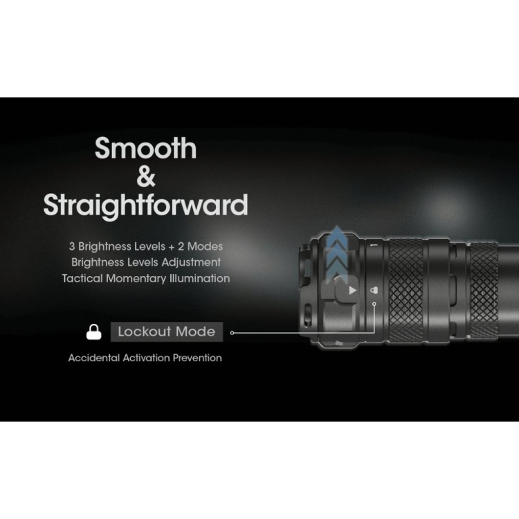 SRT6i Tactical LED Flashlight with Rotary Ring, 2100 lm, Nitecore