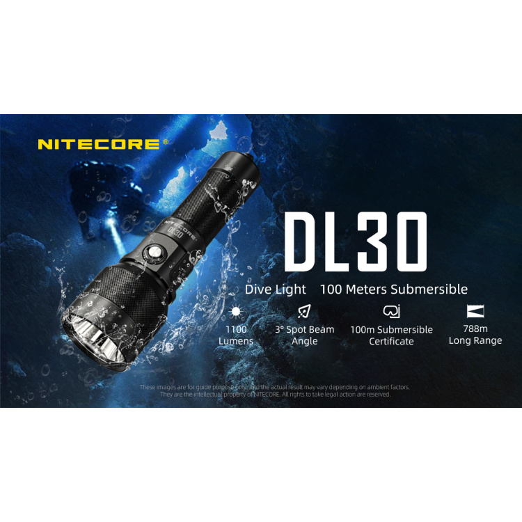 Potápěčská svítilna DL30, Nitecore