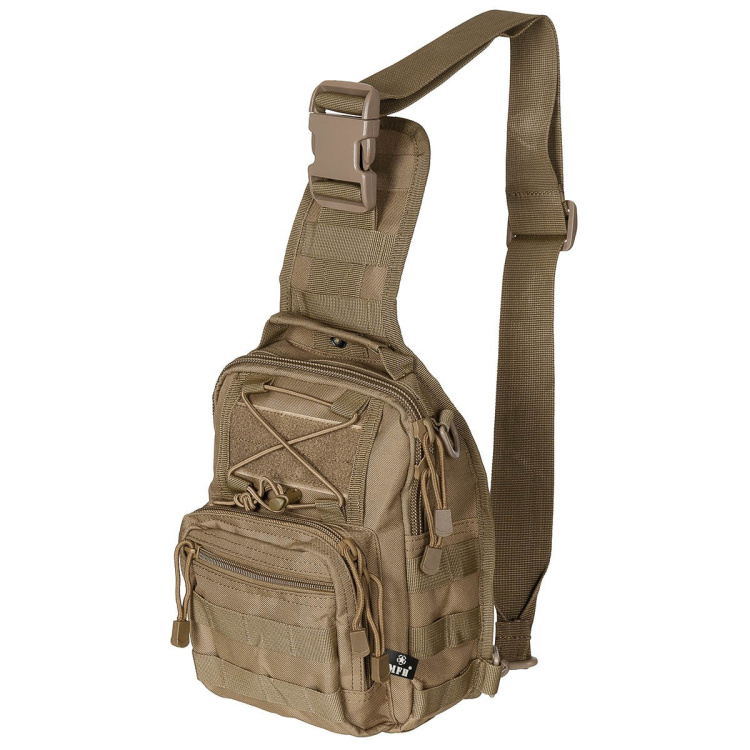 Shoulder bag with MOLLE system, coyote, MFH