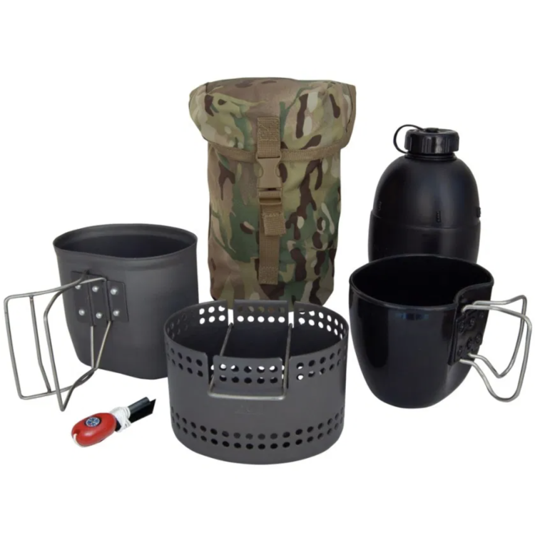 Set na vaření Mk2 The Crusader Cooking Set, 6 ks, černé pouzdo