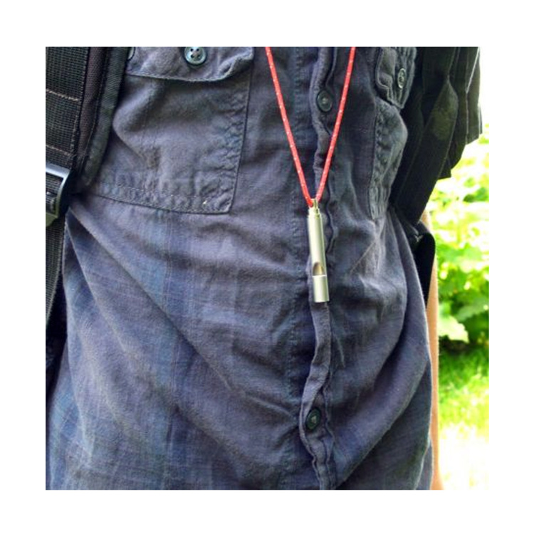 Titanium emergency whistle with clip, Vargo