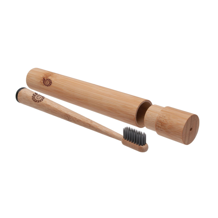 Origin Outdoors Bamboo toothbrush 'Stand', with case
