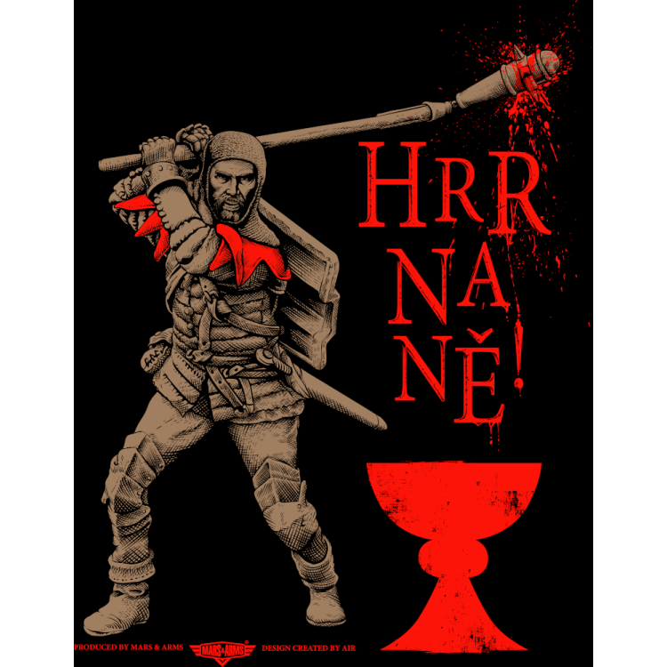 Army triko HUSITA - HRR NA NĚ!, černé