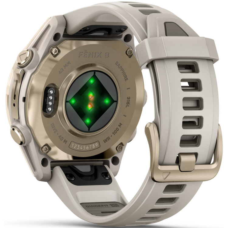 Smart Outdoor watch fenix® 8 – 43 mm, Amoled, Sapphire, Garmin