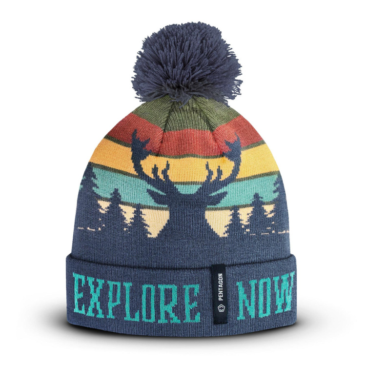 Sanctuary Deer Knit Beanie, Pentagon