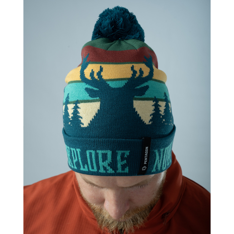 Sanctuary Deer Knit Beanie, Pentagon