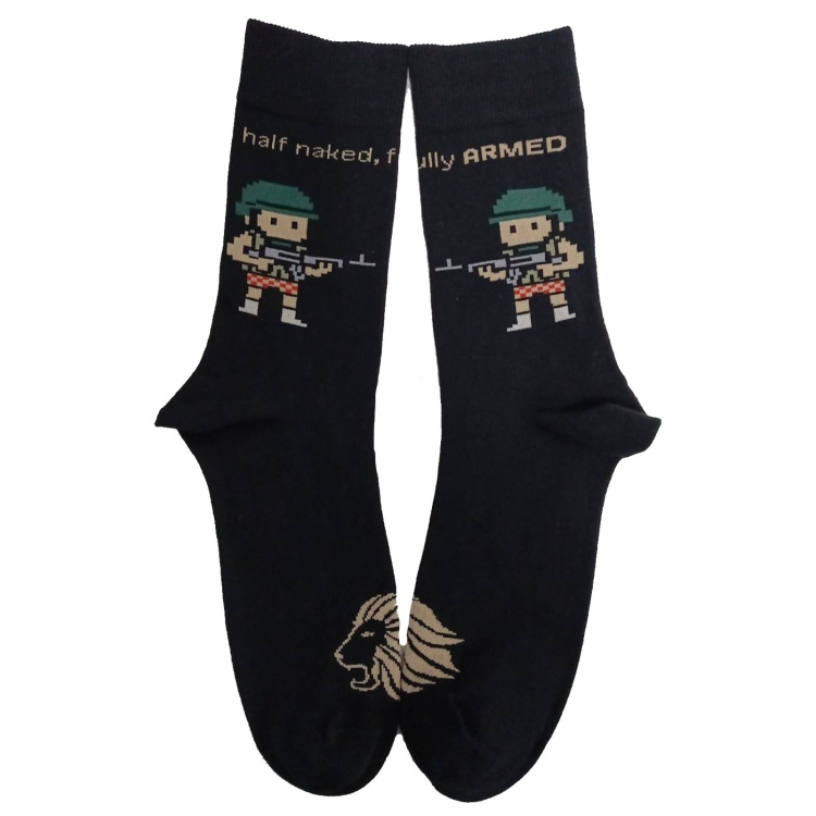 Half Naked Fully ARMED socks, Armed
