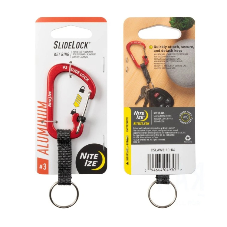 Klíčenka SlideLock Key Ring Aluminum, Nite Ize