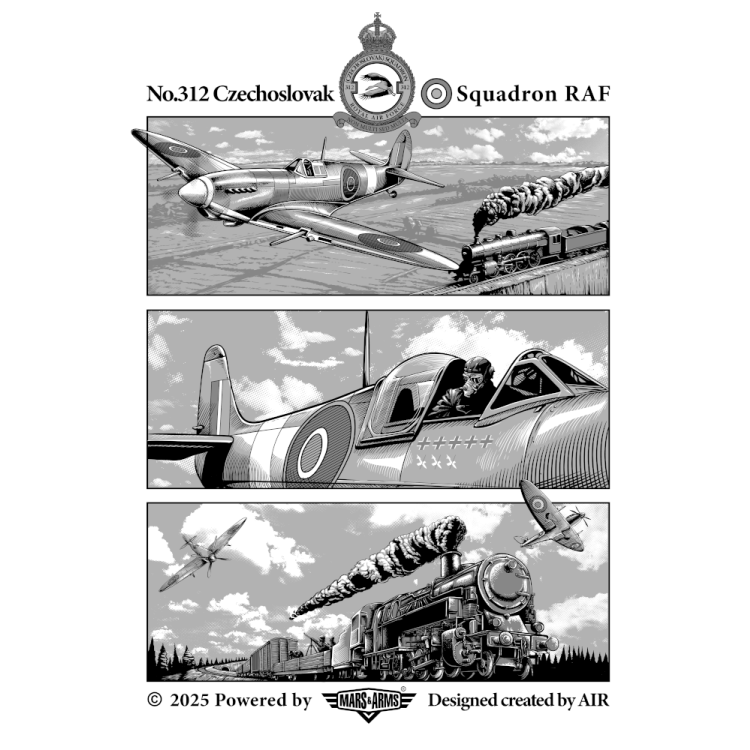 Army T-Shirt RAF 312, Mars &amp; Arms