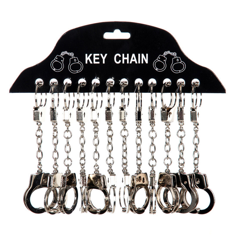 Various Set of handcuff shaped keychains