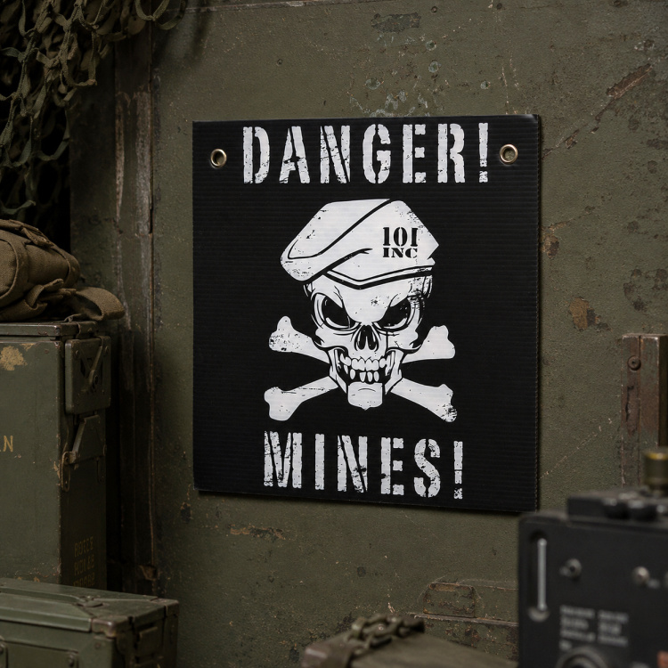 Plastic plate danger mines, 101 INC