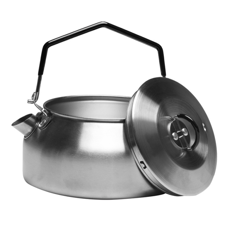 Stainless steel kettle, 1 L, silver, Mil-Tec