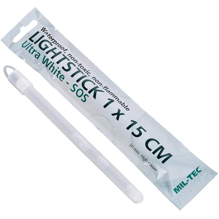 Lightstick, 1 x 15 cm, 30 min, ultra white, Mil-Tec
