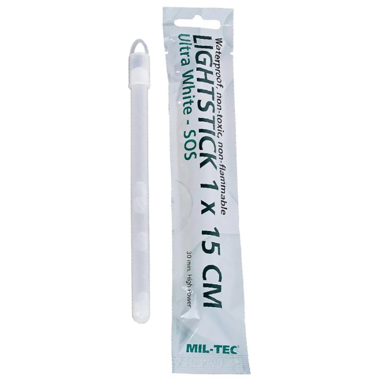 Lightstick, 1 x 15 cm, 30 min, ultra white, Mil-Tec