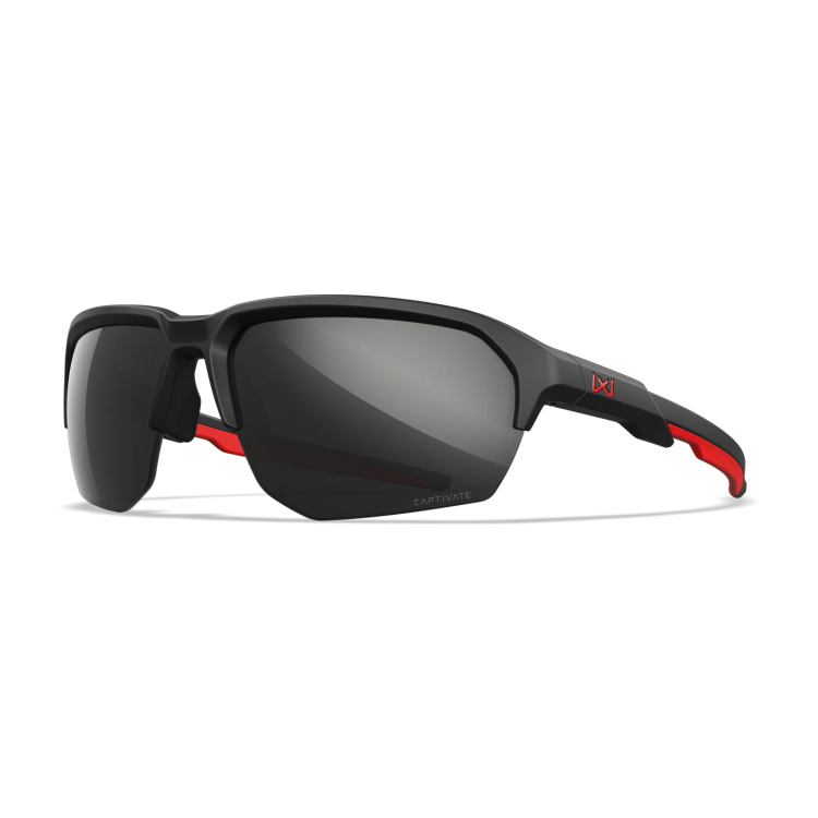 WX JAKL Ballistic Glasses, Wiley X®, Black/Red, Captivate™ Black Mirror, American Sniper Signature Series