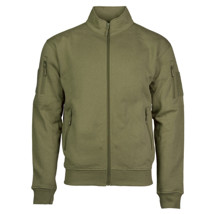 Tactical zip-up hoodless sweatshirt, Mil-Tec - Taktická mikina na zip, bez kapuce, Mil-Tec