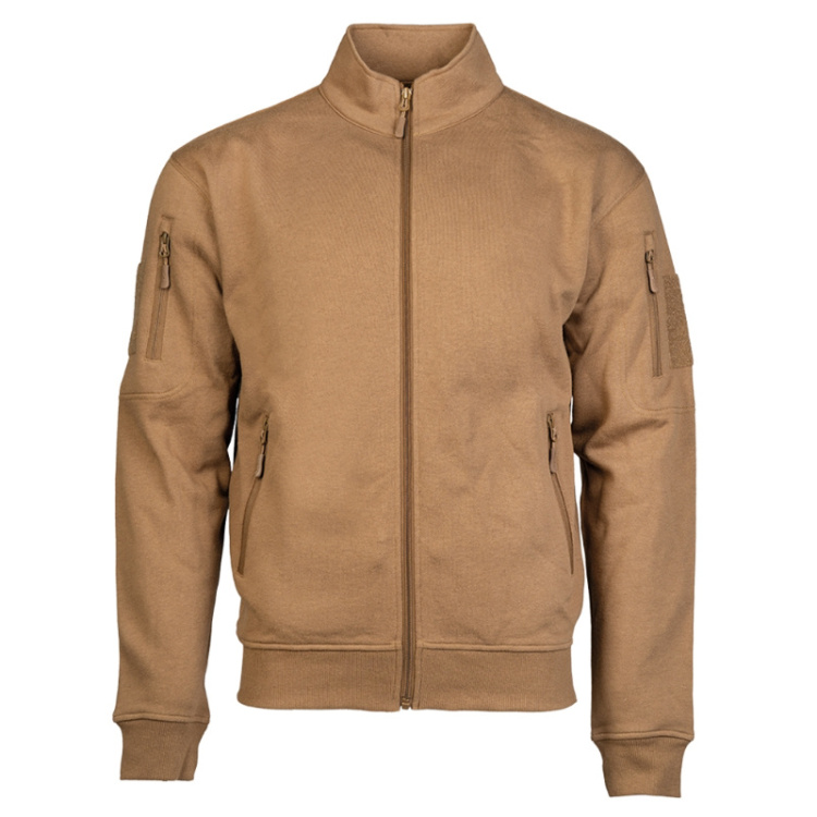 Tactical zip-up hoodless sweatshirt, Mil-Tec - Taktická mikina na zip, bez kapuce, Mil-Tec