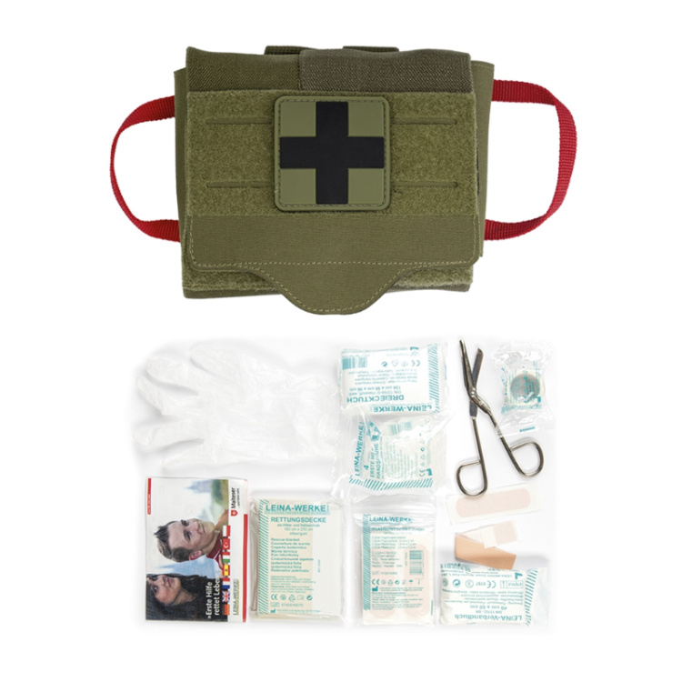 IFAK Quick Draw Pack 25-TLG Tactical First Aid Kit, Mil-Tec - Vybavená taktická lékárnička IFAK Quick Draw Pack 25, Mil-Tec