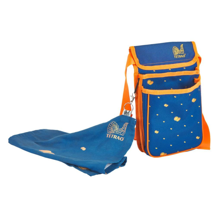 TETRAO Shotgun Shell Bag, Blue + Hand Towel with Clay Pigeon Pattern - Brašna na brokové náboje TETRAO