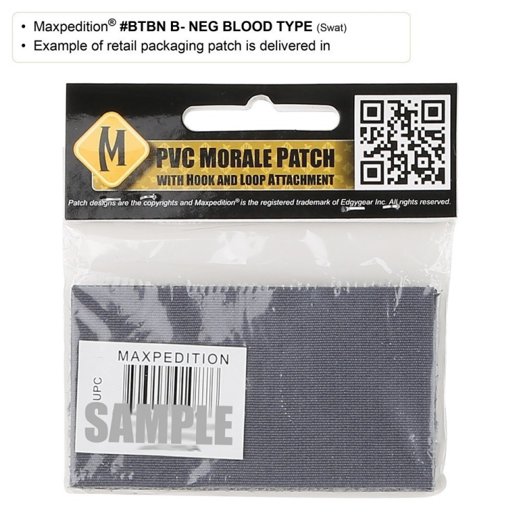 B- Blood Type Morale Patch, Maxpedition