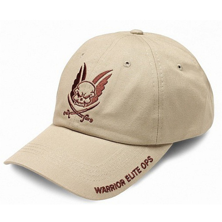 Embroided Coyote Tan Cap, Warrior