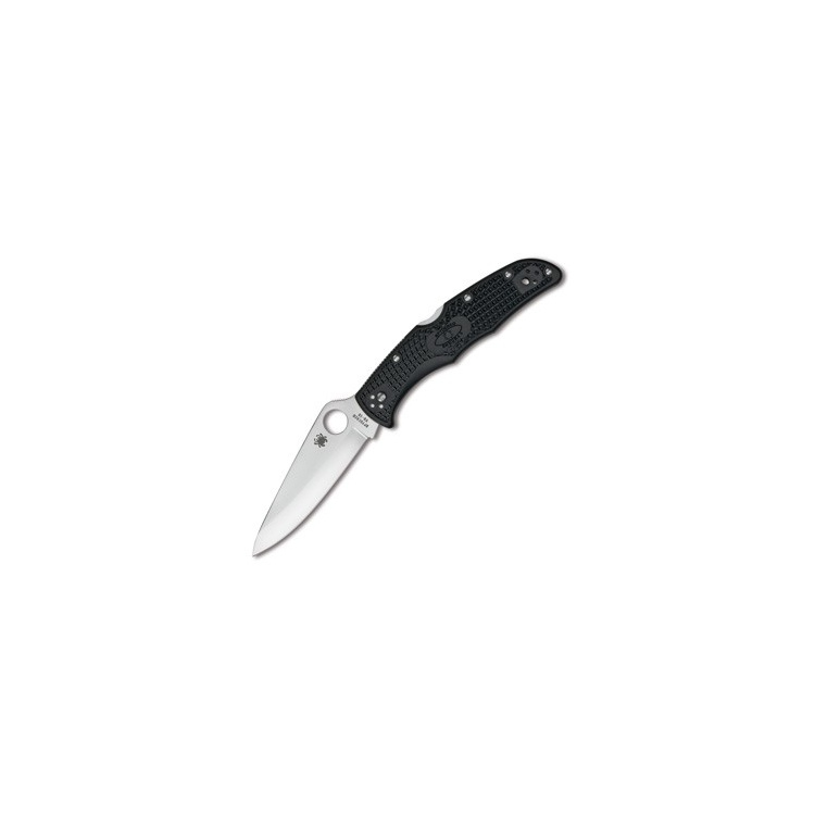 Knife Endura 4, drop point, black handle, FRN, Spyderco